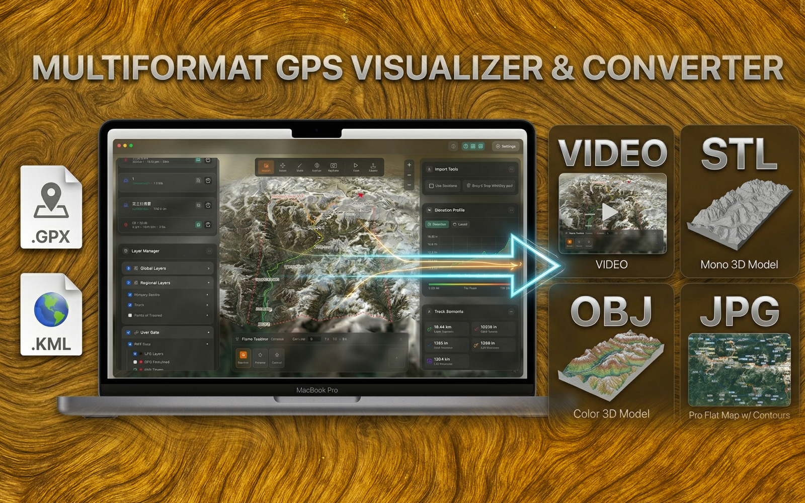 我做了个把 GPX 轨迹直接变成 3D 飞越视频和地图模型的小工具