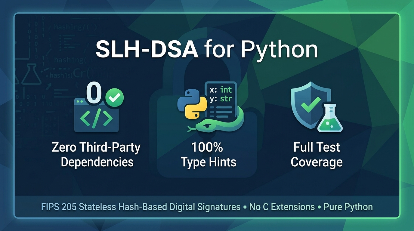 一个纯 Python 的后量子安全数字签名库